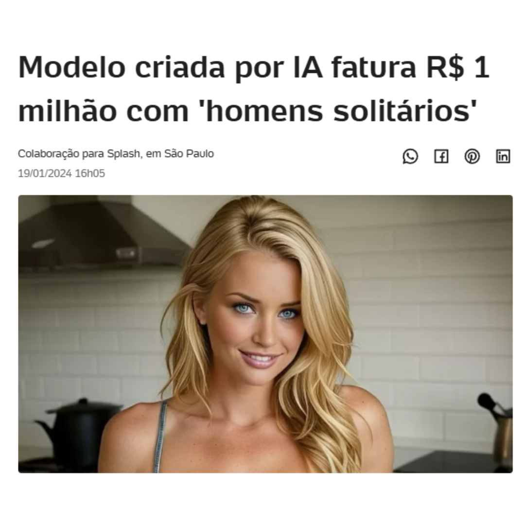 Notícia modelo criada por IA